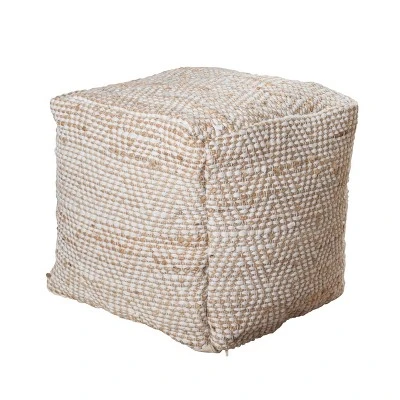 Abella Moroccan Inspired Pouf - Christopher Knight Home Ivory 9 Abella Moroccan Inspired Pouf - Christopher Knight Home Ivory – Image 7