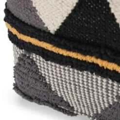 Bebe Transitional Square Pouf Black/Gray/White - WyndenHall -Ottomans Official Shop unnamed file 5835