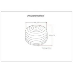 Anna Round Pouf - WyndenHall Turquoise -Ottomans Official Shop unnamed file 5848