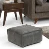 Polly Square Pouf Distressed Black Faux Leather - WyndenHall -Ottomans Official Shop unnamed file 5892