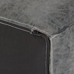 Polly Square Pouf Distressed Black Faux Leather - WyndenHall -Ottomans Official Shop unnamed file 5899