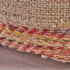 Caiman Boho Pouf Tan - Christopher Knight Home -Ottomans Official Shop unnamed file 5903