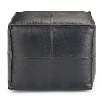 Dennie Square Pouf Black - WyndenHall 9 Dennie Square Pouf Black - WyndenHall – Image 7