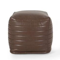 Baddow Contemporary Faux Leather Channel Stitch Cube Pouf - Christopher Knight Home Gray 13 Baddow Contemporary Faux Leather Channel Stitch Cube Pouf - Christopher Knight Home Gray -Ottomans Official Shop unnamed file 5925
