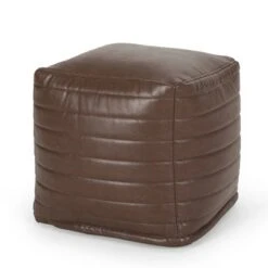 Baddow Contemporary Faux Leather Channel Stitch Cube Pouf - Christopher Knight Home Gray 17 Baddow Contemporary Faux Leather Channel Stitch Cube Pouf - Christopher Knight Home Gray -Ottomans Official Shop unnamed file 5929