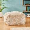 Brinket Large Contemporary Handcrafted Faux Yarn Square Pouf Ivory/Taupe - Christopher Knight Home 1 Brinket Large Contemporary Handcrafted Faux Yarn Square Pouf Ivory/Taupe - Christopher Knight Home -Ottomans Official Shop unnamed file 5932