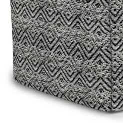 Flora Square Woven PET Polyester Pouf Gray/Black - WyndenHall -Ottomans Official Shop unnamed file 5964