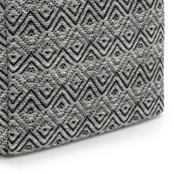 Flora Square Woven PET Polyester Pouf Gray/Black - WyndenHall -Ottomans Official Shop unnamed file 5965