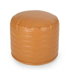 Baddow Contemporary Faux Leather Channel Stitch Cylinder Pouf - Christopher Knight Home Caramel 14 Baddow Contemporary Faux Leather Channel Stitch Cylinder Pouf - Christopher Knight Home Caramel -Ottomans Official Shop unnamed file 5991