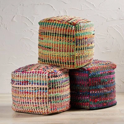Madrid Pouf - Christopher Knight Home Indigo 6 Madrid Pouf - Christopher Knight Home Indigo – Image 4