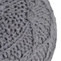 Mccardell Handcrafted Boho Fabric Pouf Charcoal - Christopher Knight Home -Ottomans Official Shop unnamed file 6016