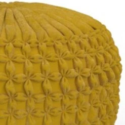 Vanessa Round Pouf Golden Yellow - WyndenHall -Ottomans Official Shop unnamed file 6029