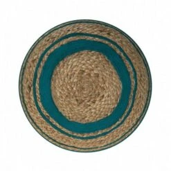 Winslet Round Braided Pouf Deep Aqua - WyndenHall 8 Winslet Round Braided Pouf Deep Aqua - WyndenHall -Ottomans Official Shop unnamed file 6033