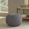 Barwick Modern Knitted Cotton Round Pouf Dark Gray - Christopher Knight Home 2 Barwick Modern Knitted Cotton Round Pouf Dark Gray - Christopher Knight Home -Ottomans Official Shop unnamed file 6071