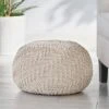 Barwick Modern Knitted Round Pouf Ivory - Christopher Knight Home -Ottomans Official Shop unnamed file 6089