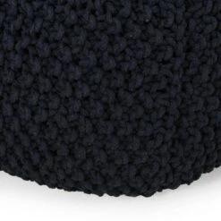 Pim Modern Knitted Cotton Cube Pouf Dark Blue - Christopher Knight Home -Ottomans Official Shop unnamed file 6097