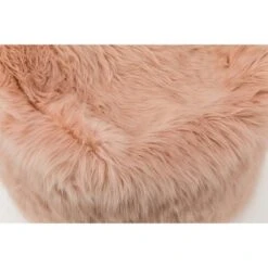 18" Faux Fur Square Pouf Ottoman Pink - WOVENBYRD -Ottomans Official Shop unnamed file 6111