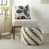 Mina Victory Life Styles Trendy Woven Indoor Pouf