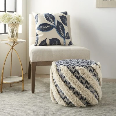 Mina Victory Life Styles Trendy Woven Indoor Pouf 3 Mina Victory Life Styles Trendy Woven Indoor Pouf