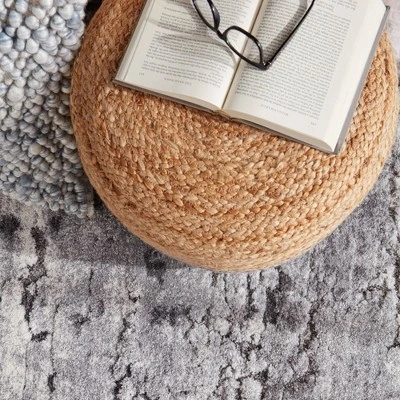 Jaipur Living Soft Taupe/Tan Saba Pouf - Jaipur 6 Jaipur Living Soft Taupe/Tan Saba Pouf - Jaipur – Image 4