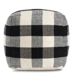 Chinese Checkers Pouf Black/White - Anji Mountain