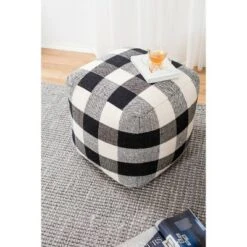Chinese Checkers Pouf Black/White - Anji Mountain -Ottomans Official Shop unnamed file 6142