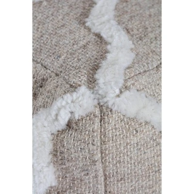 B Sides Moroccan Inspired Pouf - Anji Mountain Brown/ivory 5 B Sides Moroccan Inspired Pouf - Anji Mountain Brown/ivory – Image 3