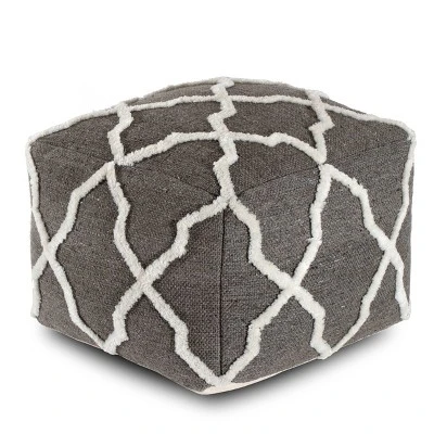 B Sides Moroccan Inspired Pouf - Anji Mountain Brown/ivory 9 B Sides Moroccan Inspired Pouf - Anji Mountain Brown/ivory – Image 7