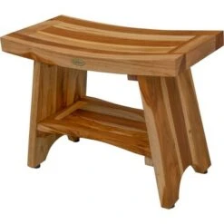 24" Serenity ED966 Wide Teak Shower Bench with Shelf - EcoDecors -Ottomans Official Shop unnamed file 6194