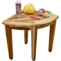 16" SnazzyCorner ED971 Wide Teak Shower Bench/Stool - EcoDecors -Ottomans Official Shop unnamed file 6205