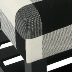 Decorative Bench with Wooden Black Plaid - HomePop -Ottomans Official Shop unnamed file 621