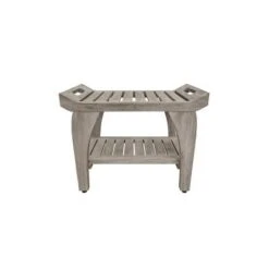 24" Tranquility GR156 Wide Teak Wood Shower Bench with Handles - CoastalVogue -Ottomans Official Shop unnamed file 6219