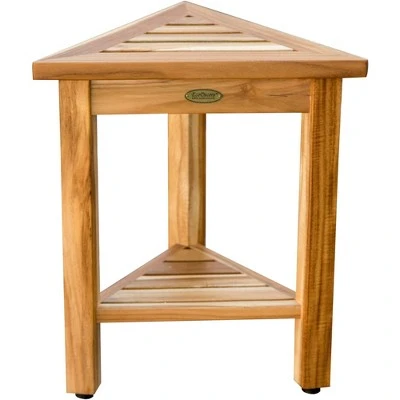 17" FlexiCorner Wide Teak Shower Shelf with Shelf - EcoDecors 10 17" FlexiCorner Wide Teak Shower Shelf with Shelf - EcoDecors – Image 8