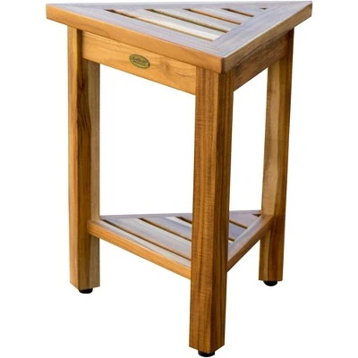 17" FlexiCorner Wide Teak Shower Shelf with Shelf - EcoDecors 11 17" FlexiCorner Wide Teak Shower Shelf with Shelf - EcoDecors – Image 9