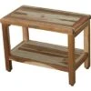 24" Eleganto ED1001 Wide Teak Shower Bench with Shelf - EcoDecors -Ottomans Official Shop unnamed file 6235