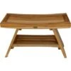 30" Serenity ED967 Wide Teak Shower Bench with Shelf - EcoDecors -Ottomans Official Shop unnamed file 6240