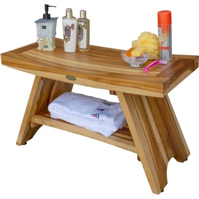 30" Serenity ED967 Wide Teak Shower Bench with Shelf - EcoDecors 7 30" Serenity ED967 Wide Teak Shower Bench with Shelf - EcoDecors – Image 5