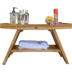 30" Serenity ED967 Wide Teak Shower Bench with Shelf - EcoDecors 13 30" Serenity ED967 Wide Teak Shower Bench with Shelf - EcoDecors -Ottomans Official Shop unnamed file 6245