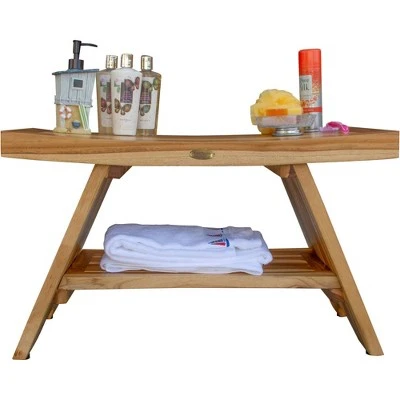 30" Serenity ED967 Wide Teak Shower Bench with Shelf - EcoDecors 8 30" Serenity ED967 Wide Teak Shower Bench with Shelf - EcoDecors – Image 6