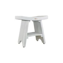 18" Serenity ED1100 Wide Teak Wood Shower Bench with Shelf - CoastalVogue -Ottomans Official Shop unnamed file 6258