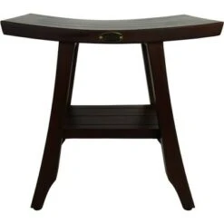 18" Satori DT167 Wide Teak Wood Shower Bench with Shelf - DecoTeak -Ottomans Official Shop unnamed file 6262