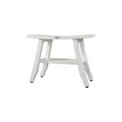 24" Satori ED1191 Wide Teak Wood Shower Stool for Shaving Legs - CoastalVogue