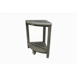 12" SnazzyCorner GR30 Wide Teak Wood Shower Bench with Shelf - CoastalVogue -Ottomans Official Shop unnamed file 6301