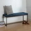 48" Upholstered Bench with Metal Base - Saracina Home Tan -Ottomans Official Shop unnamed file 632