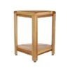 12" SnazzyCorner ED980 Wide Teak Shower Bench with Shelf - EcoDecors -Ottomans Official Shop unnamed file 6332