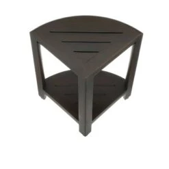 12" SnazzyCorner DT130 Wide Teak Wood Shower Bench with Shelf - DecoTeak -Ottomans Official Shop unnamed file 6374