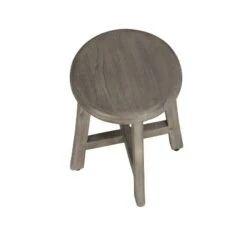 18" Shoji GR910 Tall Teak Wood Stool for Showers/Vanities - CoastalVogue -Ottomans Official Shop unnamed file 6381