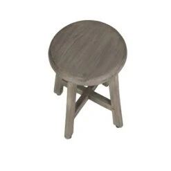 18" Shoji GR910 Tall Teak Wood Stool for Showers/Vanities - CoastalVogue -Ottomans Official Shop unnamed file 6382