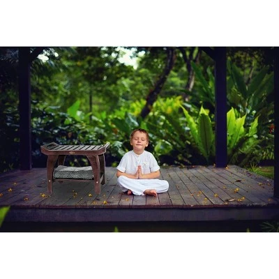 24" Tranquility DT156 Wide Teak Wood Shower Bench with Handles - DecoTeak 3 24" Tranquility DT156 Wide Teak Wood Shower Bench with Handles - DecoTeak