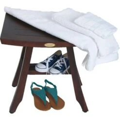 18" Satori DT100 Wide Teak Shower Transfer Bench/Seat - EcoDecors -Ottomans Official Shop unnamed file 6415